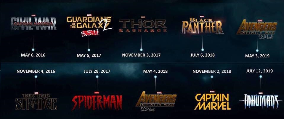 Calendario Marvel