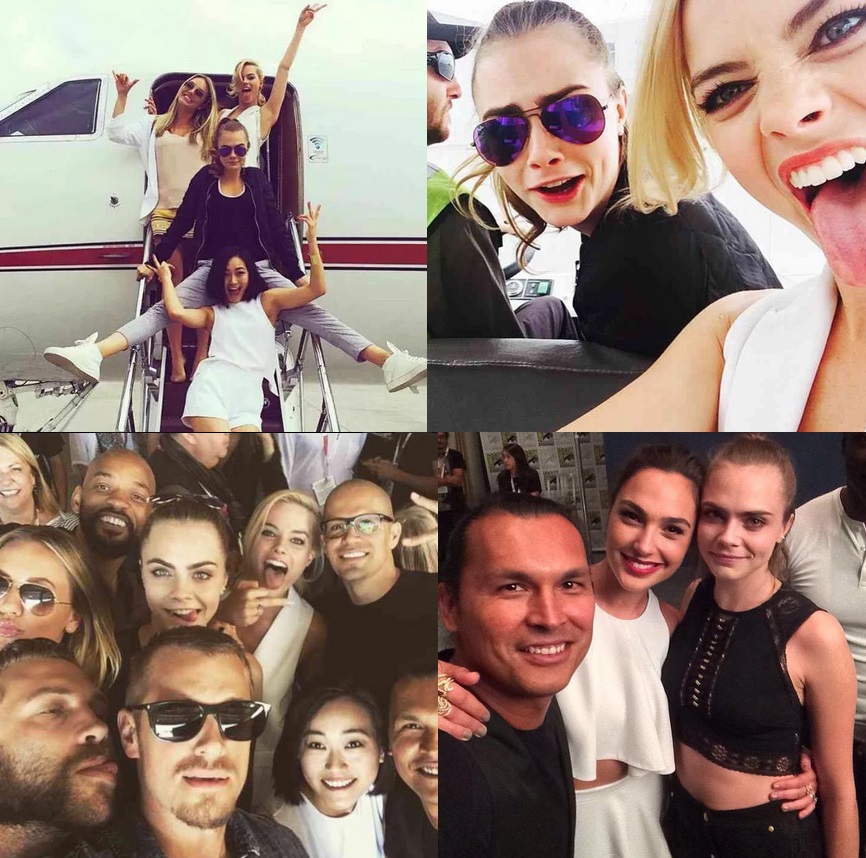 La selfie: El lugar donde, por ahora,  la patrulla suicida se muestra bastante divertida.